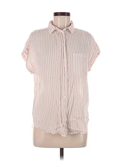 Pre-owned American Eagle Outfitters Short Sleeve Blouse In Pink