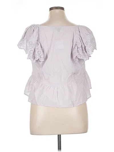 American Eagle Outfitters Short Sleeve Blouse In Purple