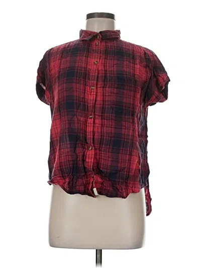 Pre-owned American Eagle Outfitters Short Sleeve Blouse In Red