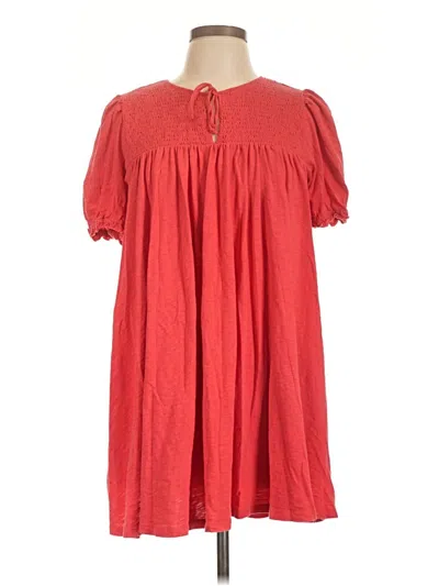 Pre-owned American Eagle Outfitters Short Sleeve Blouse In Red