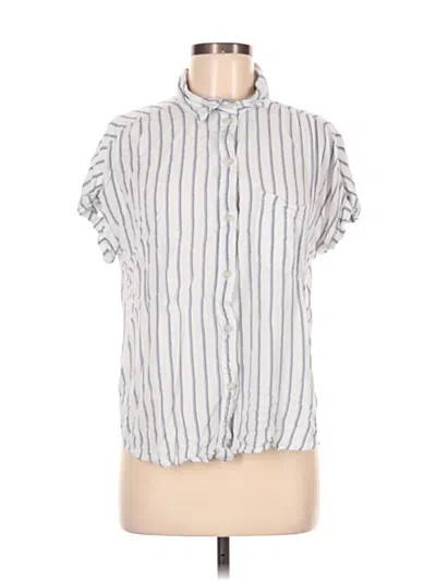 Pre-owned American Eagle Outfitters Short Sleeve Blouse In White