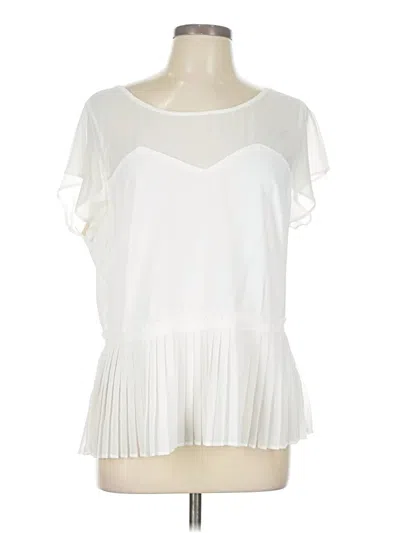 Pre-owned American Eagle Outfitters Short Sleeve Blouse In White