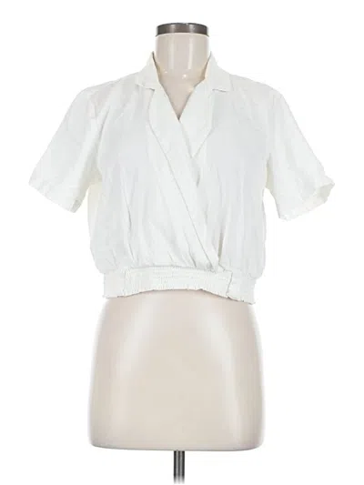 Pre-owned American Eagle Outfitters Short Sleeve Blouse In White