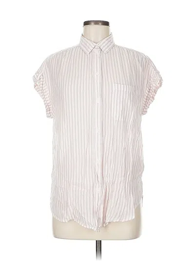 Pre-owned American Eagle Outfitters Short Sleeve Button Down Shirt In Pink