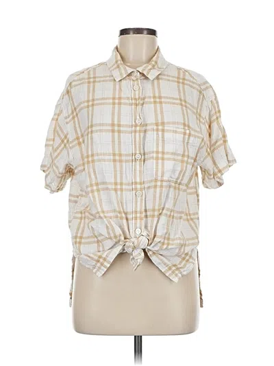 Pre-owned American Eagle Outfitters Short Sleeve Button Down Shirt In White