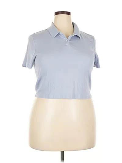 Pre-owned American Eagle Outfitters Short Sleeve Polo Shirt In Blue