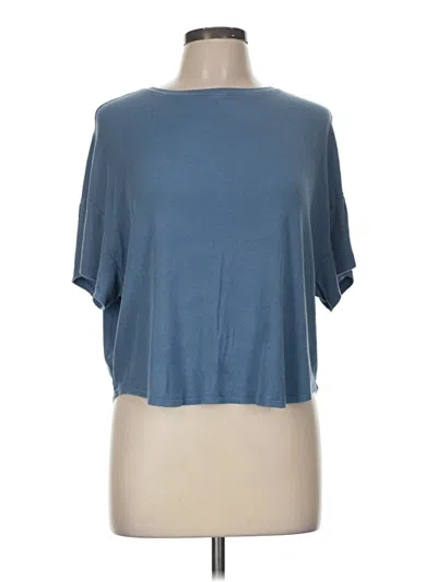 Pre-owned American Eagle Outfitters Short Sleeve Top Blue Boatneck Tops