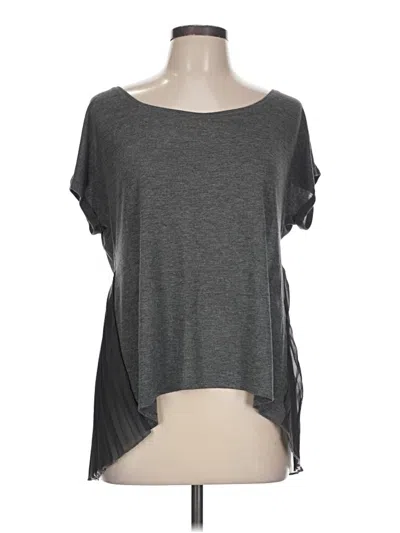 Pre-owned American Eagle Outfitters Short Sleeve Top Gray Scoop Neck Tops