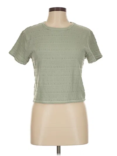 Pre-owned American Eagle Outfitters Short Sleeve Top Green Crew Neck Tops