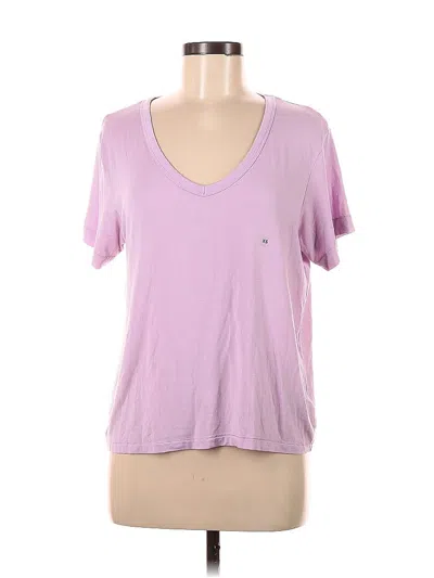 American Eagle Outfitters Short Sleeve Top Purple V Neck Tops