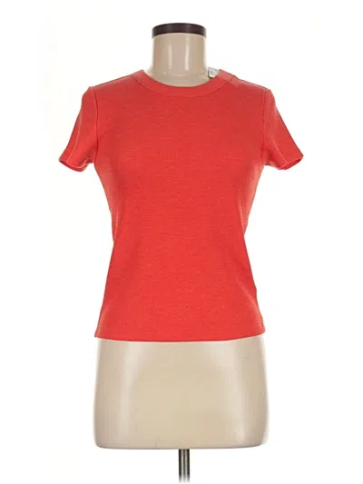 American Eagle Outfitters Short Sleeve Top Red Crew Neck Tops