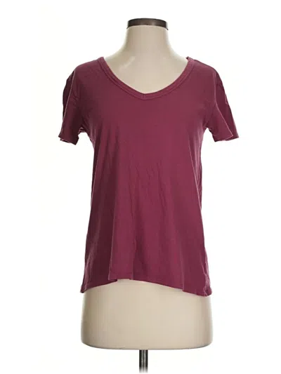 Pre-owned American Eagle Outfitters Short Sleeve T-shirt In Burgundy