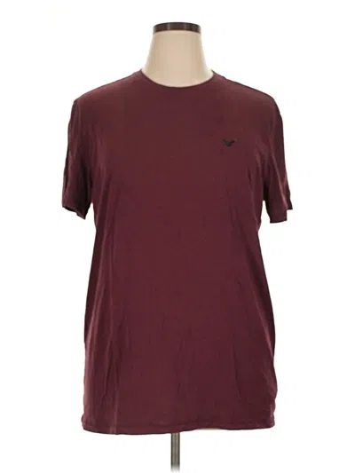 Pre-owned American Eagle Outfitters Short Sleeve T-shirt In Burgundy