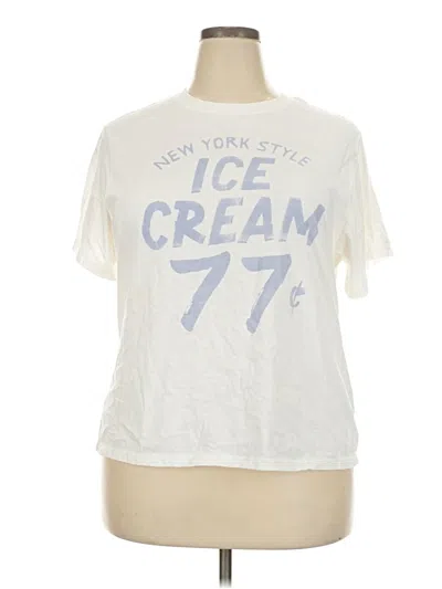 Pre-owned American Eagle Outfitters Short Sleeve T-shirt In Ivory