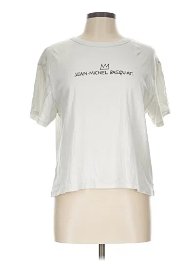 Pre-owned American Eagle Outfitters Short Sleeve T-shirt In Ivory