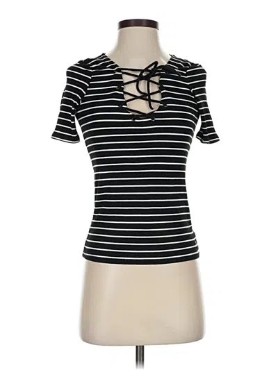 Pre-owned American Eagle Outfitters Short Sleeve Turtleneck In Black