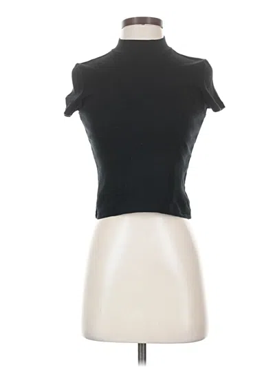 Pre-owned American Eagle Outfitters Short Sleeve Turtleneck In Black