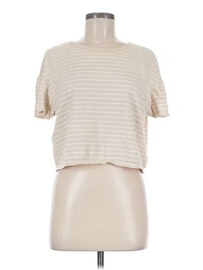Pre-owned American Eagle Outfitters Short Sleeve Turtleneck In Ivory