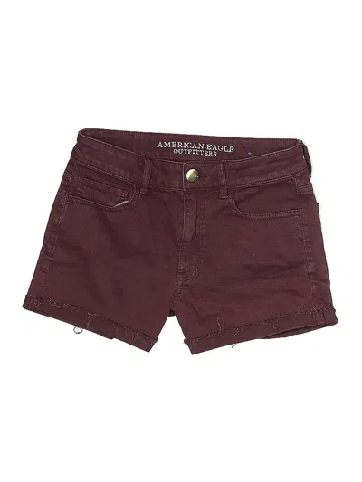 Pre-owned American Eagle Outfitters Shorts In Burgundy