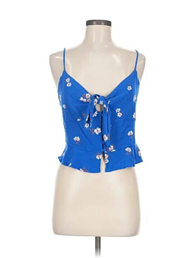 Pre-owned American Eagle Outfitters Sleeveless Blouse In Blue