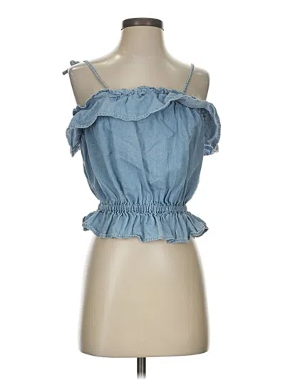Pre-owned American Eagle Outfitters Sleeveless Blouse In Blue