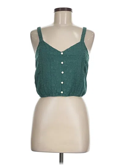 Pre-owned American Eagle Outfitters Sleeveless Blouse In Blue