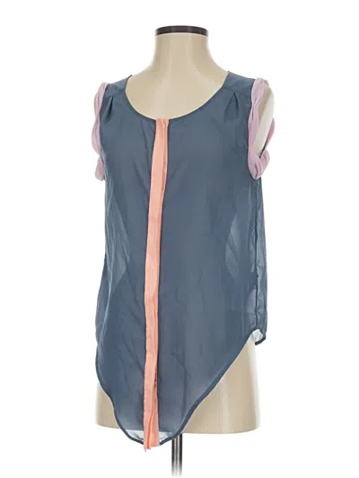 Pre-owned American Eagle Outfitters Sleeveless Blouse In Blue