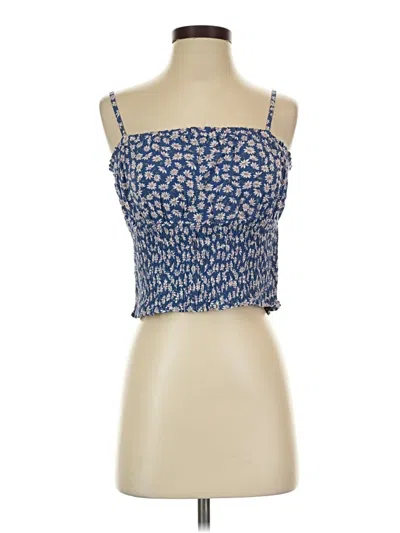 Pre-owned American Eagle Outfitters Sleeveless Blouse In Blue