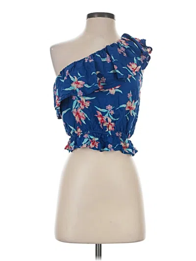 Pre-owned American Eagle Outfitters Sleeveless Blouse In Blue