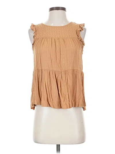 Pre-owned American Eagle Outfitters Sleeveless Blouse In Brown