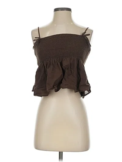 Pre-owned American Eagle Outfitters Sleeveless Blouse In Brown