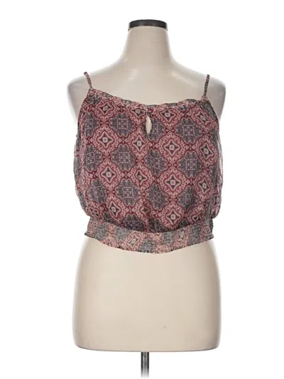 Pre-owned American Eagle Outfitters Sleeveless Blouse In Brown