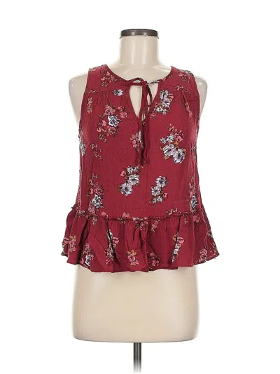 Pre-owned American Eagle Outfitters Sleeveless Blouse In Burgundy