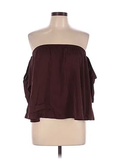 Pre-owned American Eagle Outfitters Sleeveless Blouse In Burgundy
