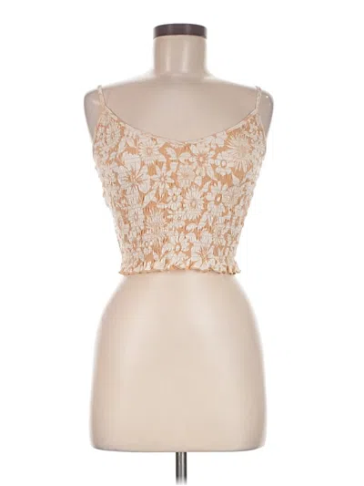 Pre-owned American Eagle Outfitters Sleeveless Blouse In Gold