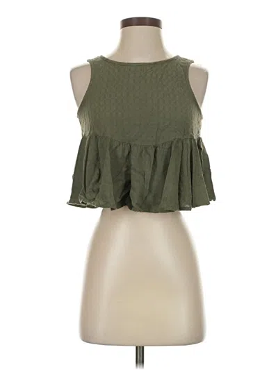 Pre-owned American Eagle Outfitters Sleeveless Blouse In Green