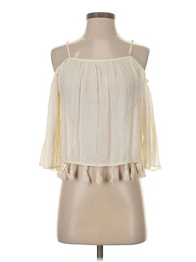 Pre-owned American Eagle Outfitters Sleeveless Blouse In Ivory
