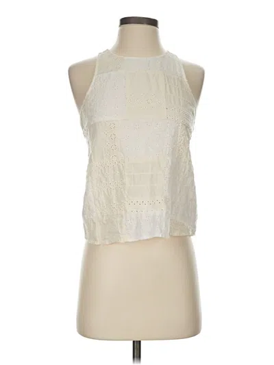 Pre-owned American Eagle Outfitters Sleeveless Blouse In Ivory