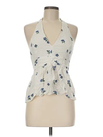 Pre-owned American Eagle Outfitters Sleeveless Blouse In Ivory