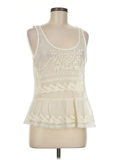 Pre-owned American Eagle Outfitters Sleeveless Blouse In Ivory
