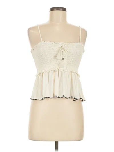 Pre-owned American Eagle Outfitters Sleeveless Blouse In Ivory