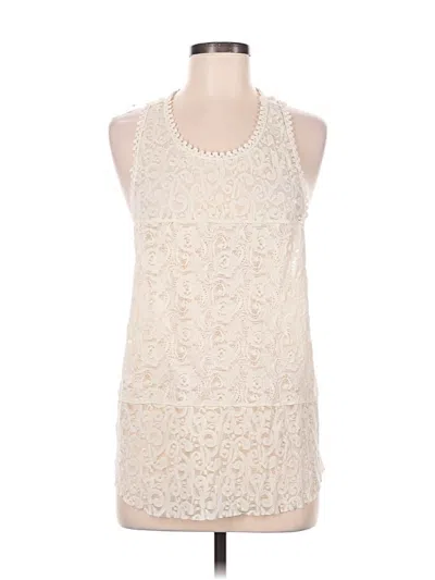 Pre-owned American Eagle Outfitters Sleeveless Blouse In Ivory