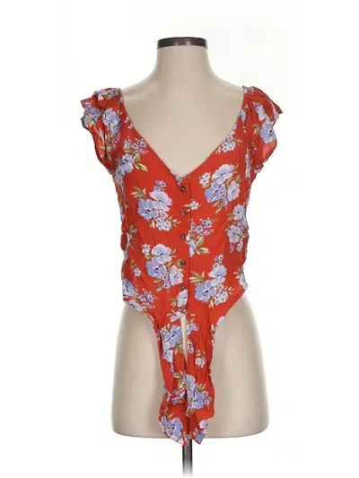 Pre-owned American Eagle Outfitters Sleeveless Blouse In Orange