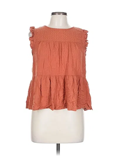 Pre-owned American Eagle Outfitters Sleeveless Blouse In Orange
