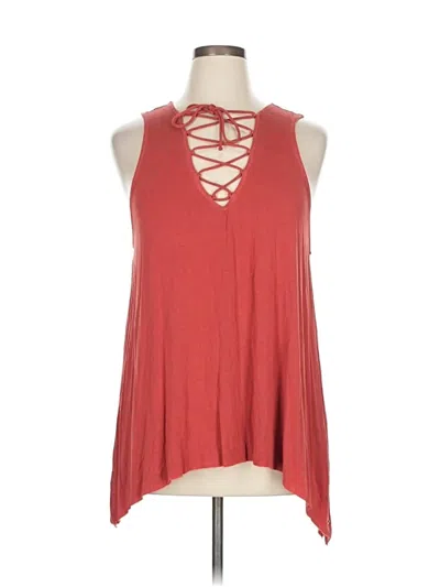 Pre-owned American Eagle Outfitters Sleeveless Blouse In Red