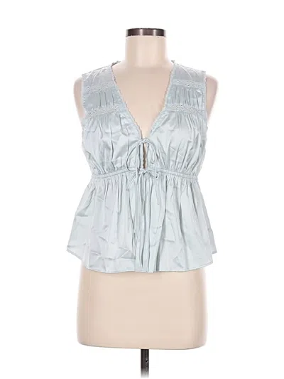 American Eagle Outfitters Sleeveless Blouse In Silver