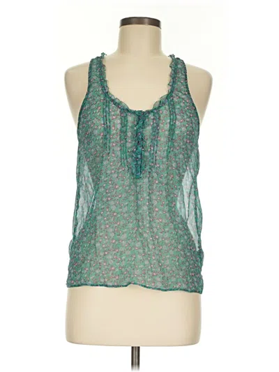 Pre-owned American Eagle Outfitters Sleeveless Blouse In Teal