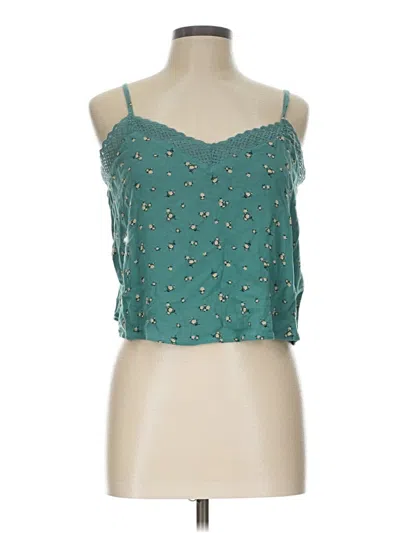 Pre-owned American Eagle Outfitters Sleeveless Blouse In Teal