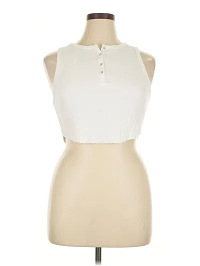 Pre-owned American Eagle Outfitters Sleeveless Blouse In White