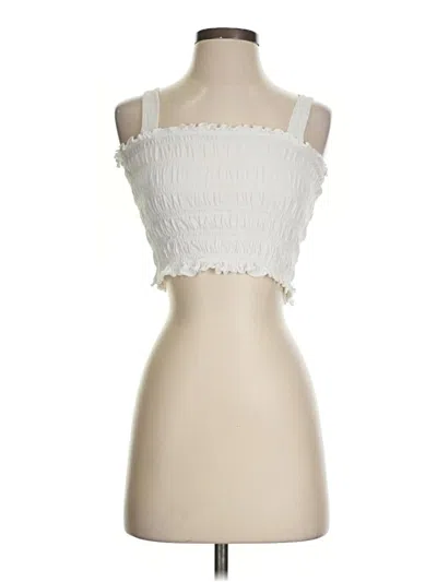 Pre-owned American Eagle Outfitters Sleeveless Blouse In White